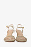 Stuart Weitzman Gold Glitter 'Starla 80' Sandals Size 6.5