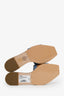 Alexander McQueen Brown Leather and Blue Denim Logo Sandals Size 38