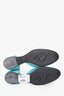Roger Vivier Teal Blue Satin D'Orsay Crystal Embellished Flats Size 8