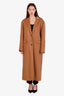 Anine Bing Camel Wool Cashmere Blend Quinn Coat Size Large