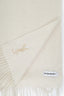 Saint Laurent Cream Wool YSL Logo Scarf