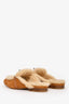Hermès Tan Suede Sherpa 'Oz' Mules Size 38