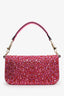 Valentino Pink Crystal Embellished Small Loco Shoulder Bag