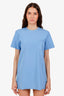 Miu Miu Blue Cotton Jersey Logo Mini T-Shirt Dress Size 42