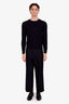 Marni Navy Cotton Straight Leg Pants Size 46