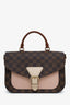 Louis Vuitton 2019 Brown/Pink Damier Ebene Canvas Beaumarchais Bag With Strap