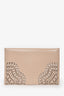 Alaïa Blush Pink Perforated Leather Envelope Clutch