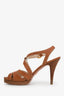 Prada Brown Leather Strappy Sandals Size 37