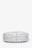 Miu Miu Silver Metallic Matelassé Nappa Leather Wander Mini Hobo Bag With Strap