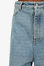 Loewe Blue High Rise Wide Leg Customized Jeans Size 38