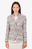 L'Agence Multicolour Tweed Double Breasted Blazer Size 8