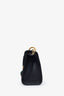 Gucci Black Leather Strawberry Embellished Shoulder Bag