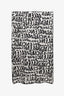 Balenciaga Black/White Wool Logo Scarf