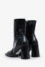 Versace Black Patent Leather Medusa Block Heeled Boots Size 39