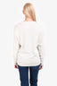 See By Chloe White Deep V-Neck Lace Details Long Sleeve Top Size M
