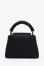 Louis Vuitton Black Leather Mini Capucines With Strap