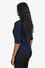 Vince Navy Blue Wool Short Sleeve Buttoned Cardigan Size S