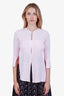 Pre-loved Chanel™ 2003 Pink Interlocking CC Logo Half Sleeve Cardigan Estimated Size XS