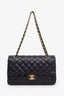 Pre-loved Chanel™ 2008-09 Black Quilted Lambskin Medium Classic Double Flap Bag