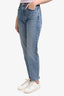 Agolde Light Wash Blue Denim 90's Pinch Distressed Fray Raw Hem Jeans Size 28