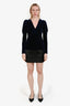 Frame Black Satin Mini Skirt Size 6