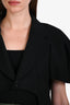 Comme Des Garcon Black Wool Cut-Out Deconstructed Short Sleeve Blazer Size M