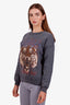 Anine Bing Grey Cotton Logo Crewneck Size XS