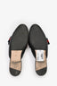 Gucci Black Leather Princetown Flower Mules Size 37