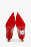 Christian Louboutin Nude Leather Pointed Toe Heels Size 37