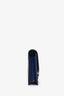 Gucci Blue Grained Leather Interlocking G Wallet On Chain