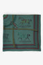 Hermès Green 'Tea for Two' Silk Scarf 90