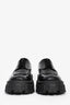 Prada Black Leather Platform Lug Oxfords Size 38