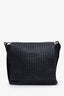 Bottega Veneta Black Intrecciato Leather Messenger Bag