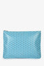 Goyard Aqua Blue Goyardine Pochette Senat GM Zip Pouch