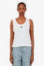 Loewe White Ribbed Anagram Tank Top Size XL