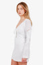 Alexis White Crochet V-Neck Mini Dress Size XS