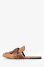 Loewe Beige Leather Gate Mules Size 35