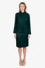 Gucci Green GG Silk Skirt + Top Set Size 40 and 42