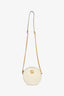 Gucci White Leather Marmont Round Mini Shoulder Bag