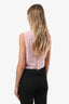 Pre-loved Chanel™ 2002 Pink Silk Pleated Cropped Blouse Size 40