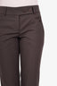 Brunello Cucinelli Grey Wool Straight Leg Trousers Size 4