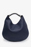 Givenchy Navy Smooth Leather Chain-Link Infinity Hobo Bag with Pouch