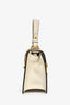 Gucci Cream/Gold Bee Star Print Sylvie Web Bag