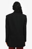 Valentino Black Wool Blend Tuxedo Blazer Size 38