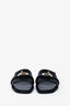 Hermès Black Leather Giulia Sandals Size 38