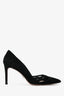 Prada Black Suede Cutout Accent D'Orsay Pumps Size 36