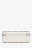 Pre-loved Chanel™ 2018-19 White/Black Bicolour Caviar Leather CC Filigree Vanity Case