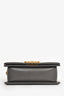 Pre-loved Chanel™ 2022+ Grey Caviar Leather Small Boy Bag GHW