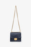 Fendi Navy Leather Small Kan U Shoulder Bag