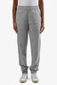 Burberry Grey Tartan Patterned Sweat Pants Size S